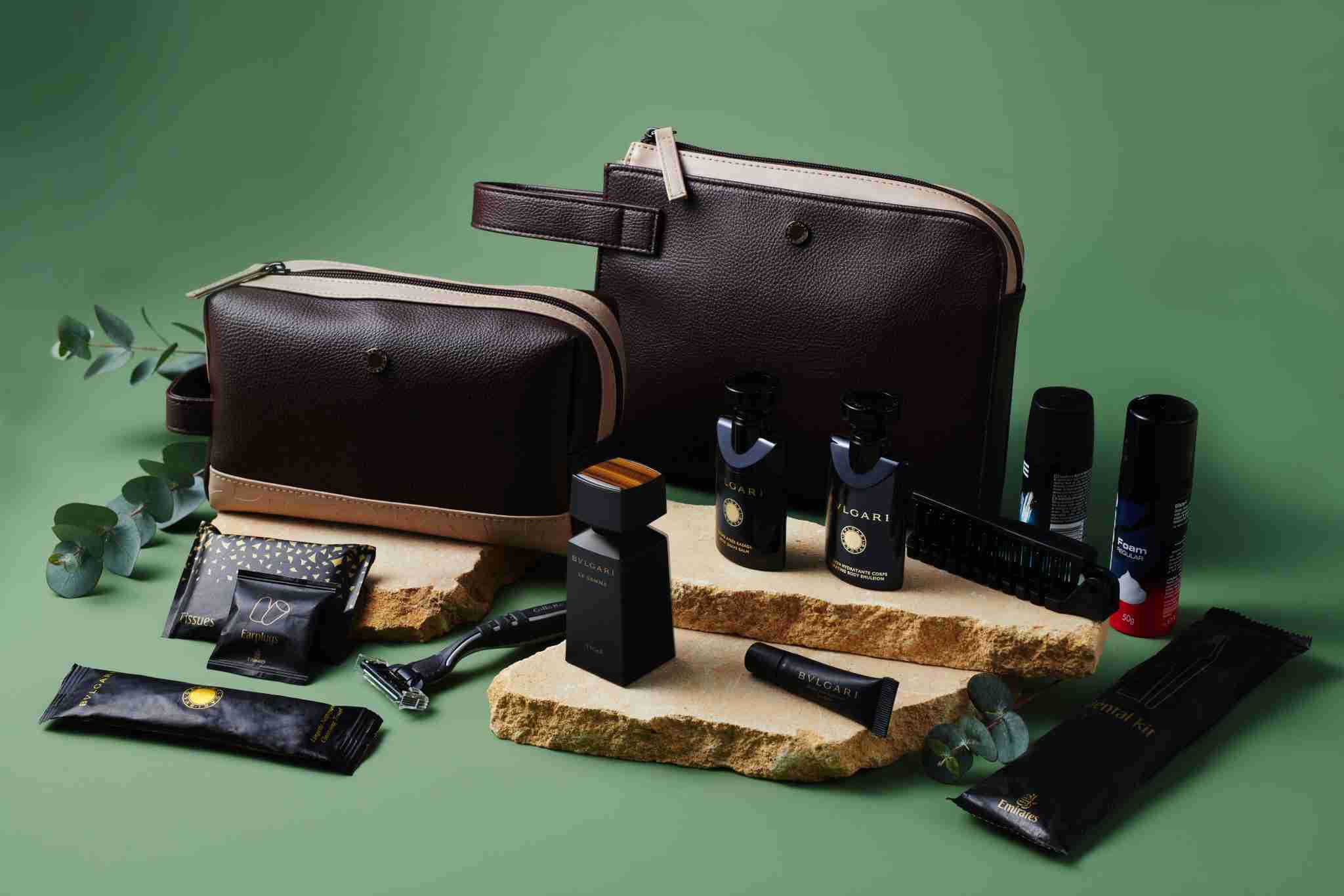 Emirates Bulgari amenity kits for men. Image: Emirates